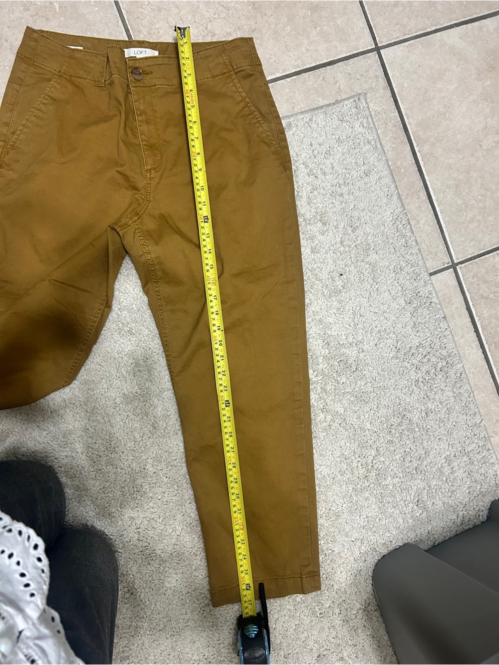 Bundle of 2 -LOFT Olive Green&tan Chinos - Classic Casual Trousers excellent! - Picture 10 of 15